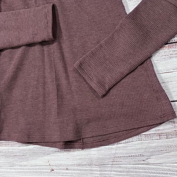 Lululemon Long Sleeve Waffle Knit Vneck Top - Picture 3 of 6